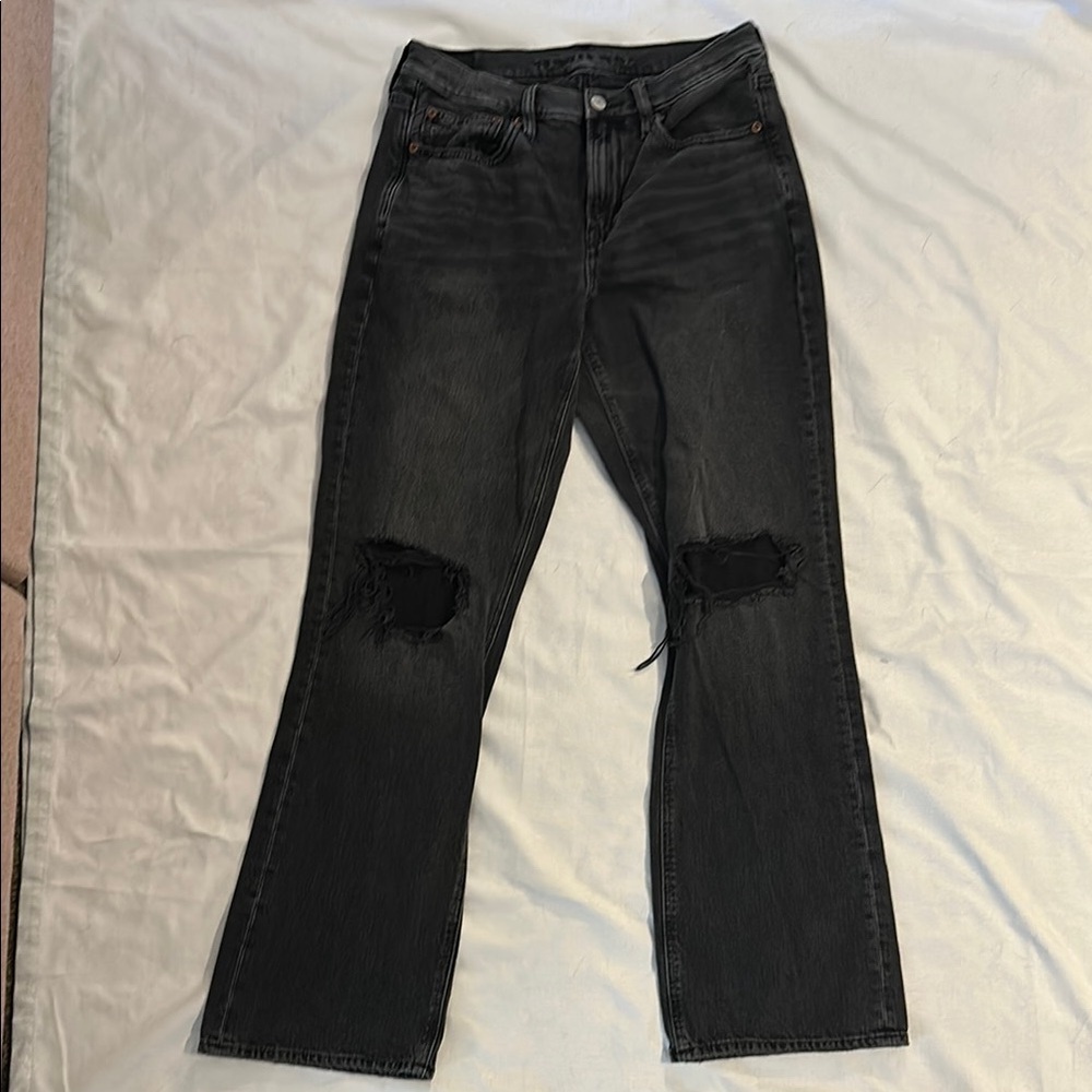 Black Distressed Women's Jeans